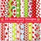 20 Pcs 10''x10'' Quilting Fabric Square Summer Strawberry Quiltted Fabric